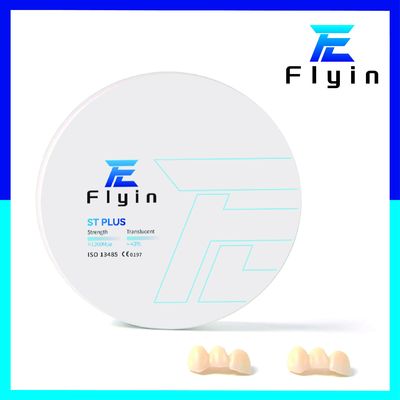 Sistema Zirkohn Alta resistenza Zirconia bianco blocco corona dentale fresatrice a secco con resistenza alla piegatura di 1100 Mpa