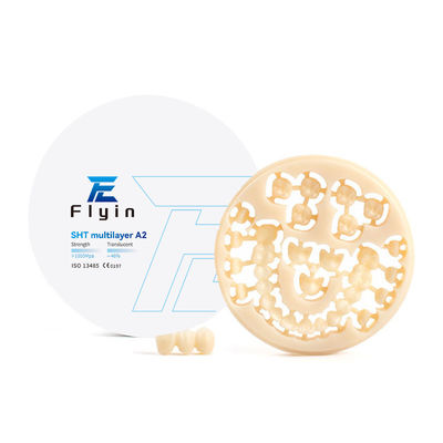 Laboratorio dentale CAD CAM SHT Multilayer Zirconia Ceramica Blocchi Sistema bianco aperto 98mm