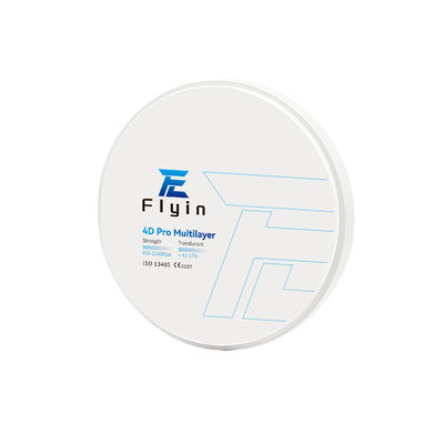 Corona dentale artificiale di zirconia dente 4D Pro Multilayer Zirconia Blocchi 700-1200 MPA