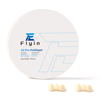 Laboratorio 8 strati 4D Pro Multilayer Zirconia Blocco 100% Sinocera Transizioni naturali