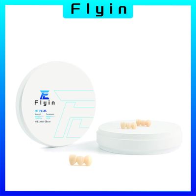 Alta traslucidezza HT + blocco di zirconia Trasmissione luminosa fino al 41%
