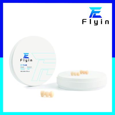 Monolivello dentale di zirconia Puck Cad Cam Traslucido ST PLUS di zirconia Blocco bianco